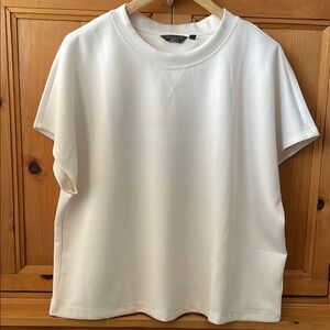 NWOT Danskin Short Sleeve Scuba Rib Tee, size XXL, creamy white, size XXL